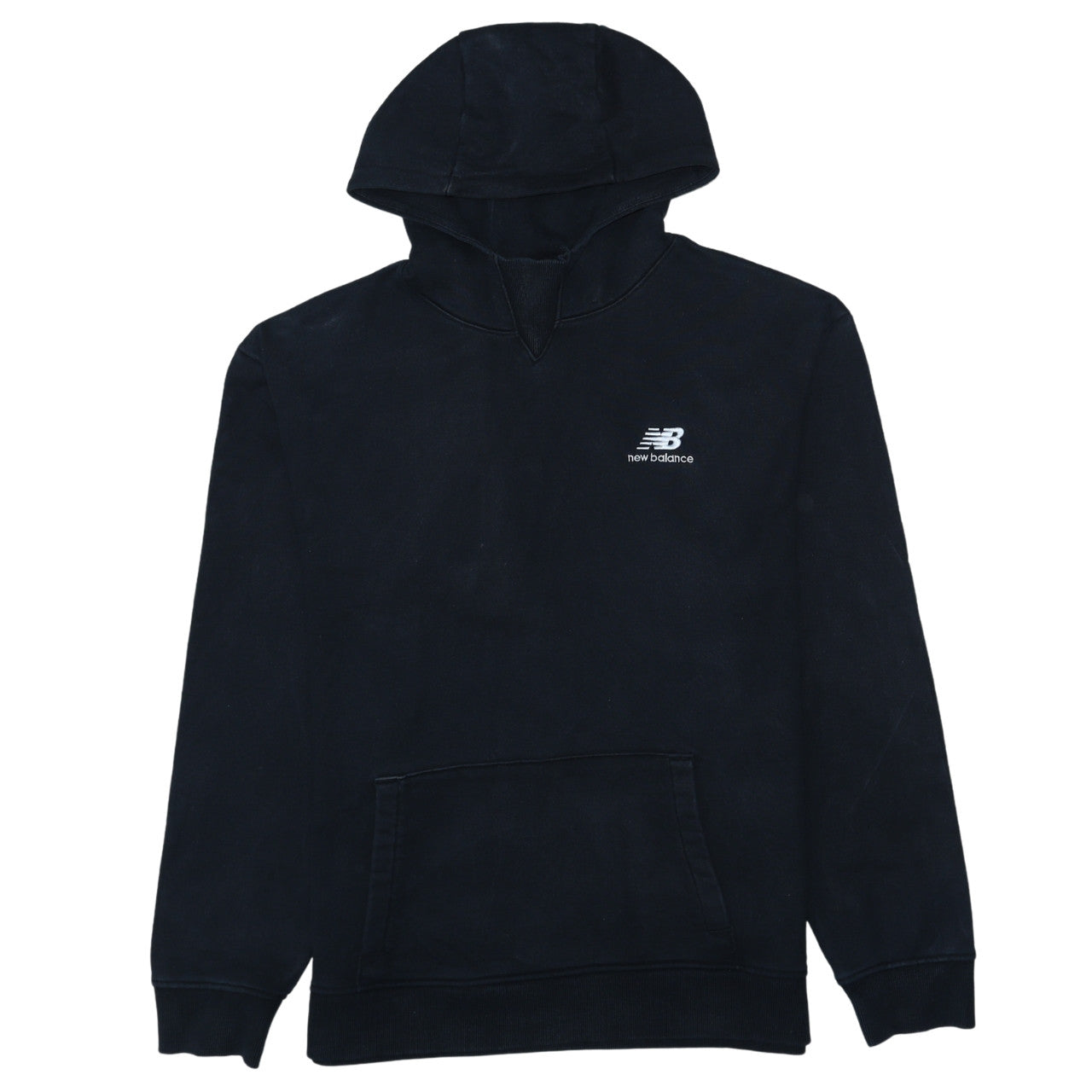 New Balance Men's Black Pullover Hoodie L Cotton Logo Sportswear