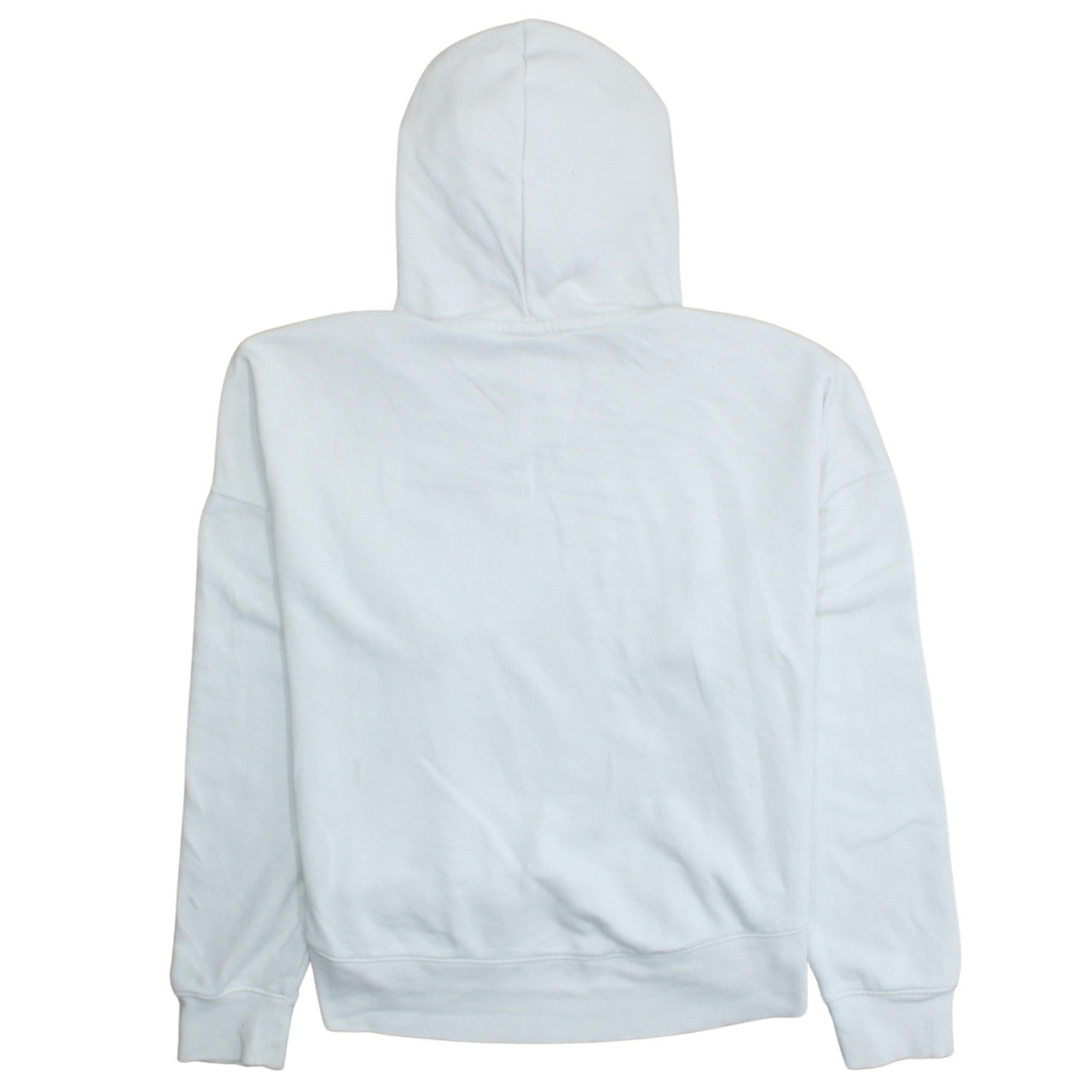 Nike Women's White Pullover Hoodie Medium Cotton Blend Logo Sweatshirt