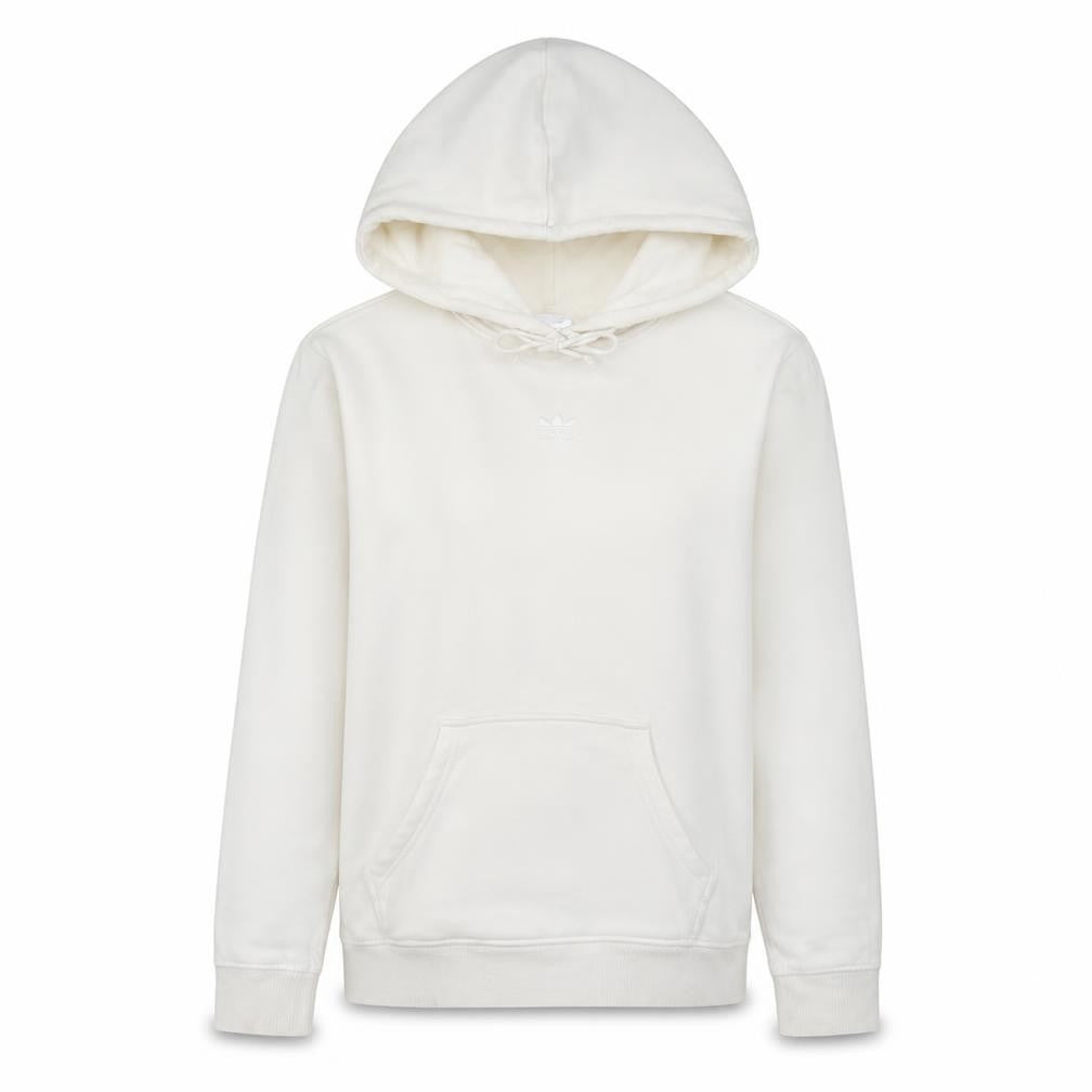 Adidas Womens Ivory Hoodie Size 8 Pullover Cotton Blend Casual