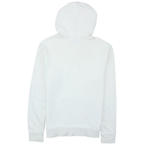 Adidas Womens Ivory Hoodie Size 8 Pullover Cotton Blend Casual