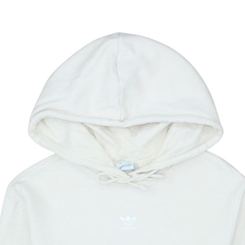Adidas Womens Ivory Hoodie Size 8 Pullover Cotton Blend Casual