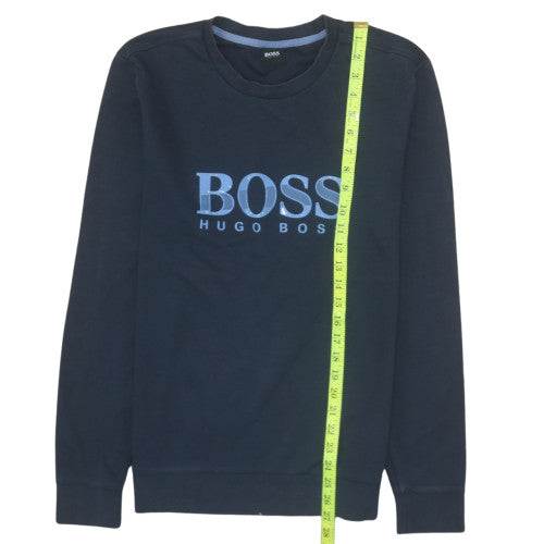 Hugo Boss Men's Blue Logo Crew Neck Sweatshirt Size L