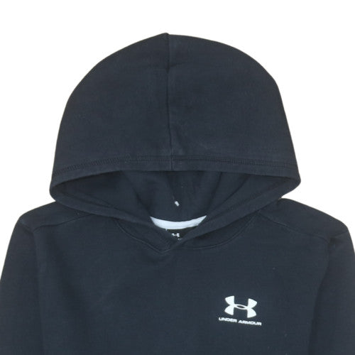 Under Armour Boys Black Pullover Hoodie YXL 158-170cm ColdGear Fleece