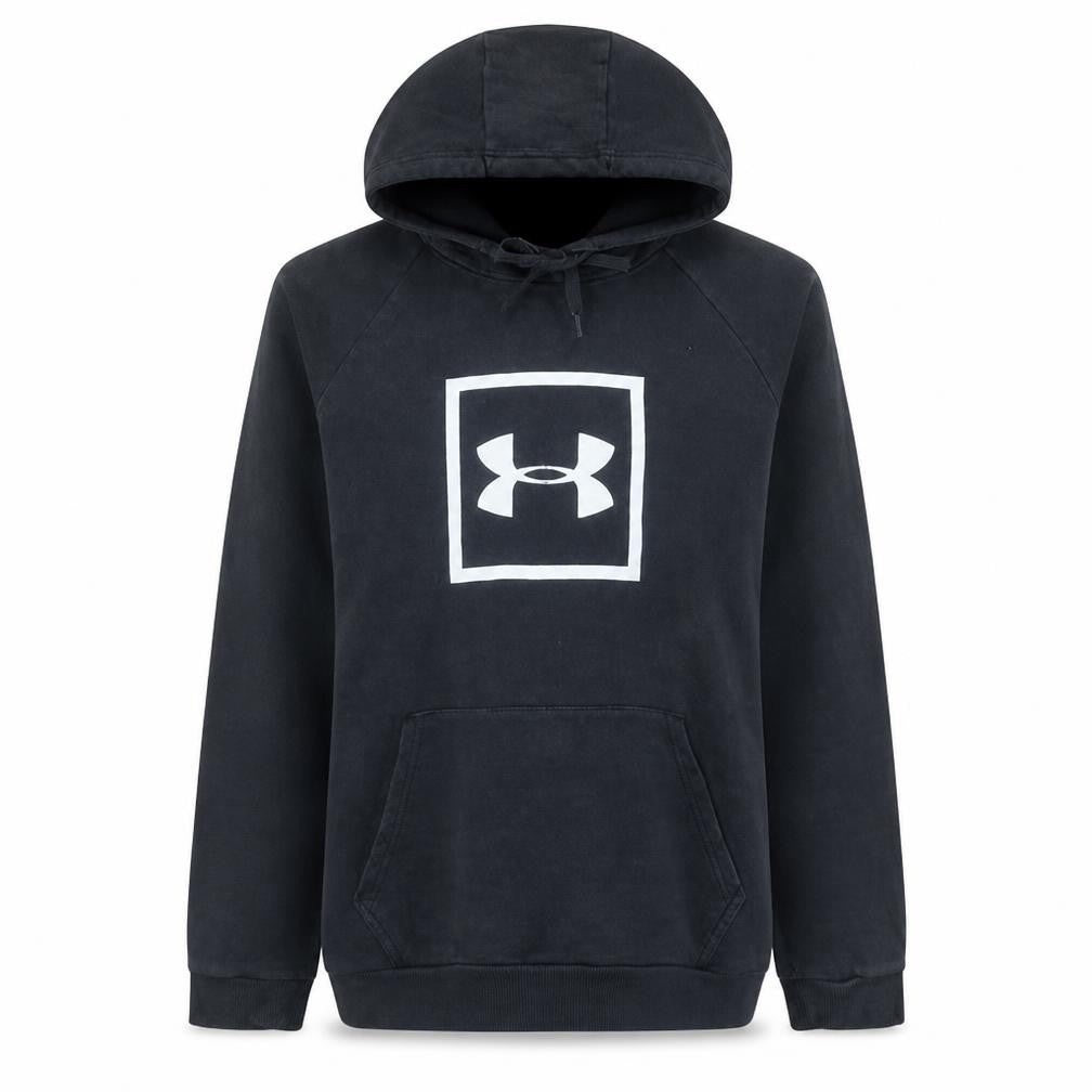Under Armour Men's Black XL Pullover Hoodie with Logo Print