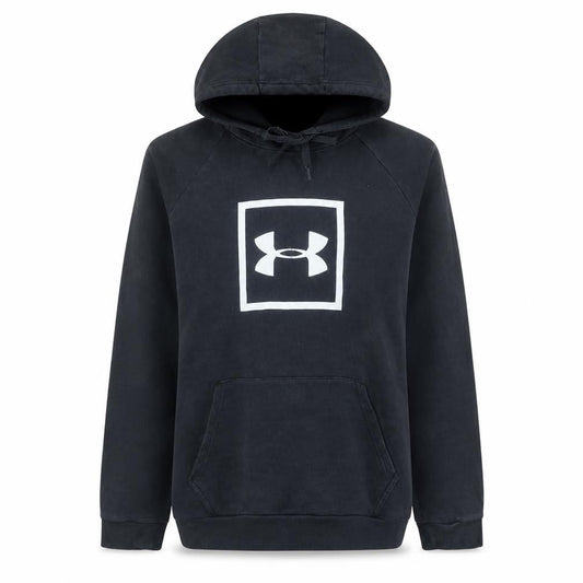 Under Armour Men's Black XL Pullover Hoodie with Logo Print