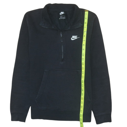 Nike Men's Black 1/4 Zip Fleece Sweatshirt Size S Regular Fit