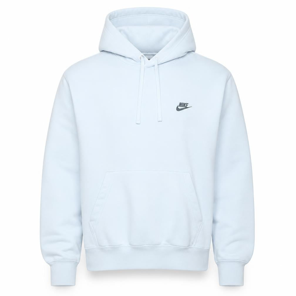 Nike Men's White Pullover Hoodie M Logo Sports Fleece