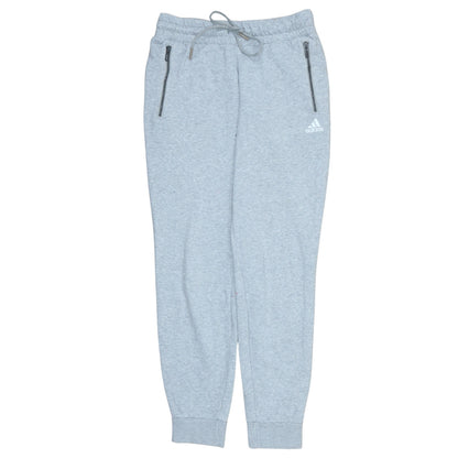 Additional front view of adidas women’s grey jogger sweatpants, size UK 10, regular fit