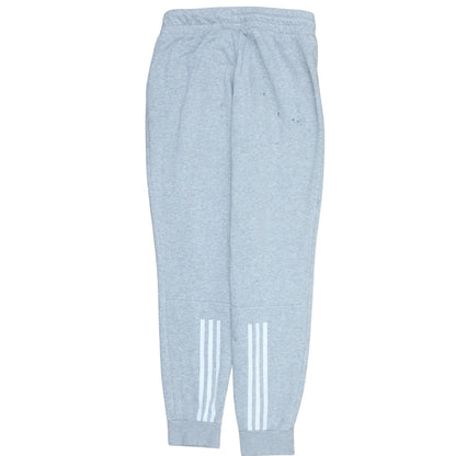 Brand and care label for adidas women’s grey jogger sweatpants, size UK 10, regular fit