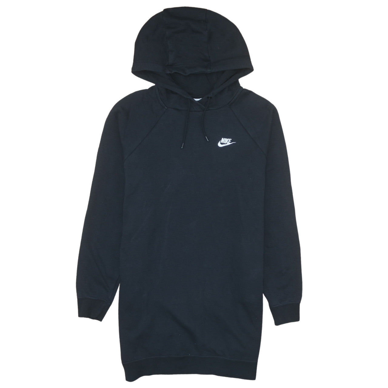 Nike Women's Black XS Pullover Hoodie Dress Cotton Blend Logo