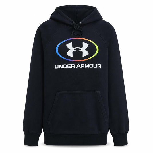 Under Armour Men’s Black Pullover Hoodie M Relaxed Fit Sports Fleece
