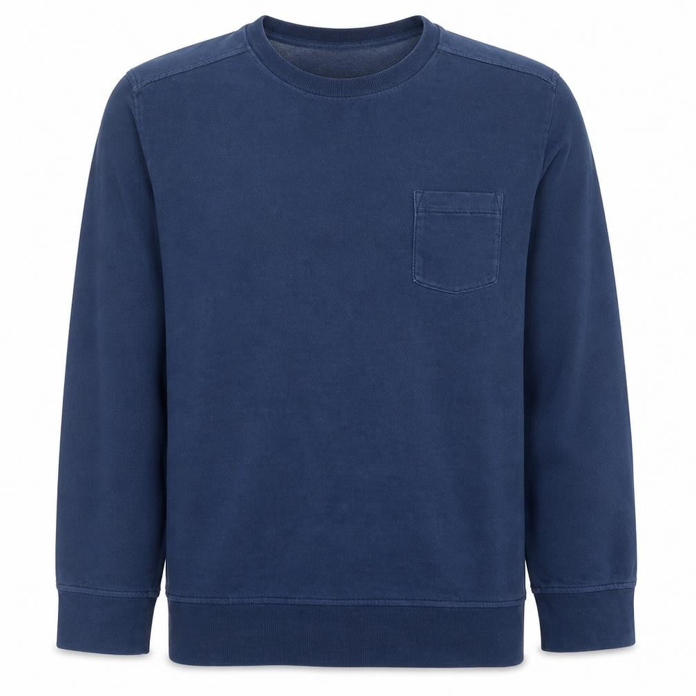Timberland Men's Blue L Pullover Sweatshirt Crew Neck Fleece