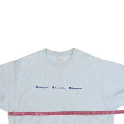 Champion Men's Grey Reverse Weave Pullover Sweatshirt Medium