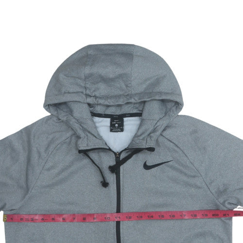 Nike Men's Grey Dri-Fit Full Zip Hoodie M Regular Fit Sportswear