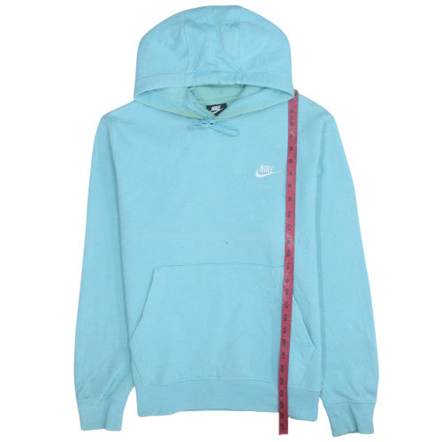 Nike Women Blue Pullover Hoodie M Cotton Blend Casual