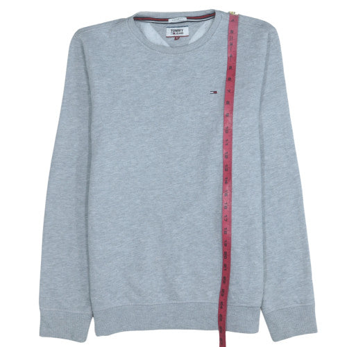 Tommy Jeans Men's Grey Regular Fit Crew Neck Sweatshirt M