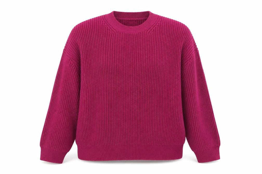 Simply Be Women's Pink Relaxed Chunky Knit Pullover Jumper Size M