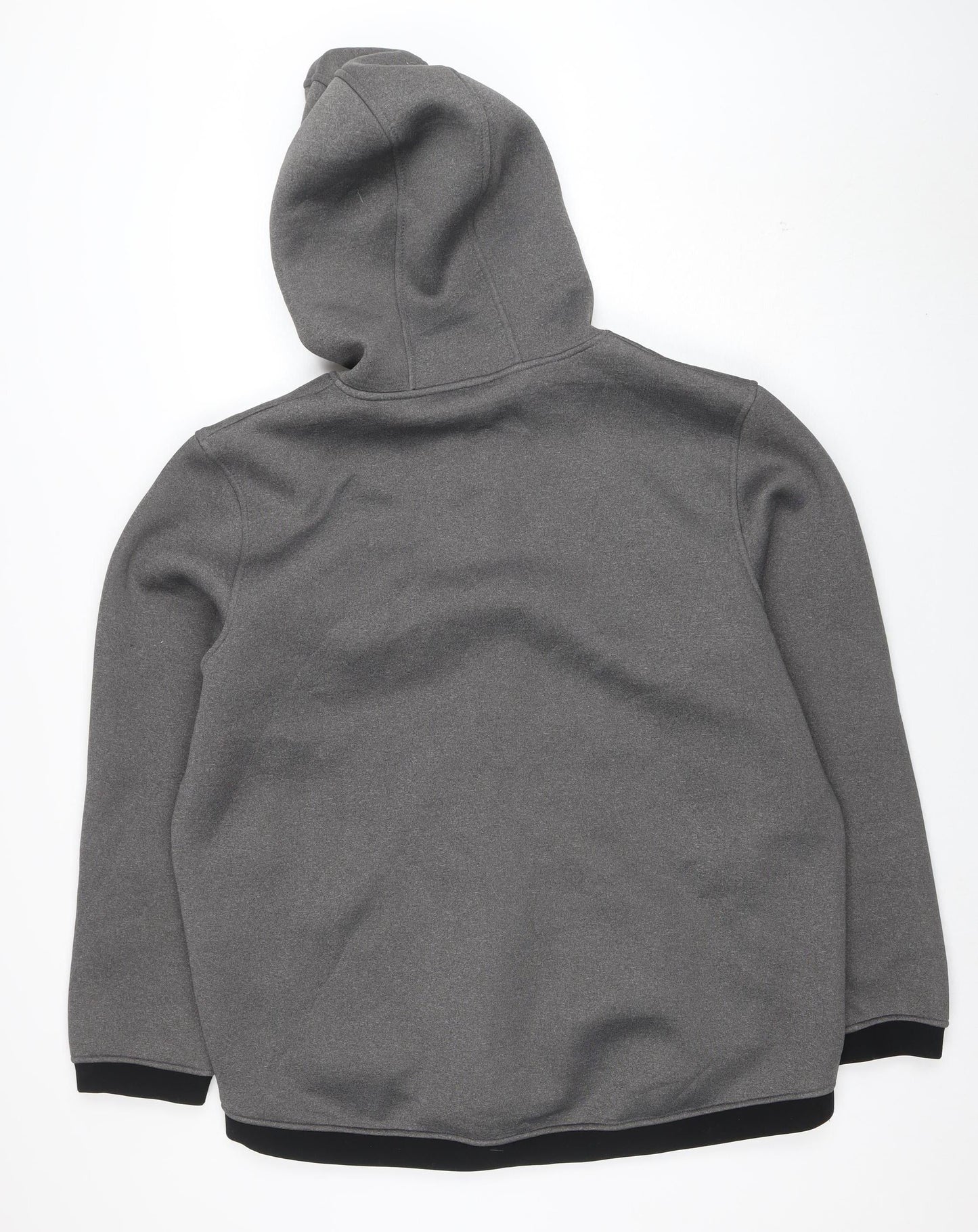 Workout Men's Grey 2XL Full Zip Heavyweight Hooded Sweatshirt