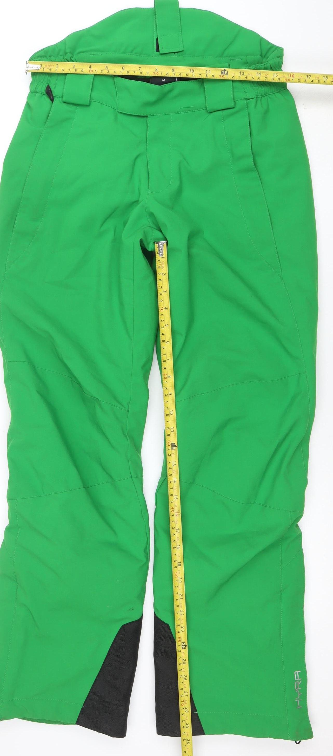 HYRA Men’s Green Ski Snow Pants M Waterproof Insulated Trousers