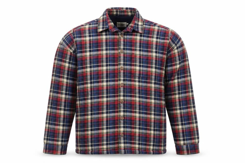 Bar Harbour Men’s Multicoloured Checked Flannel Lined XL Jacket