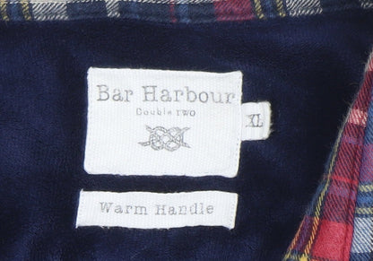 Bar Harbour Men’s Multicoloured Checked Flannel Lined XL Jacket