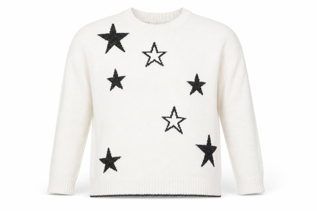Marks & Spencer Women’s Ivory Wool Blend Star Jumper XL