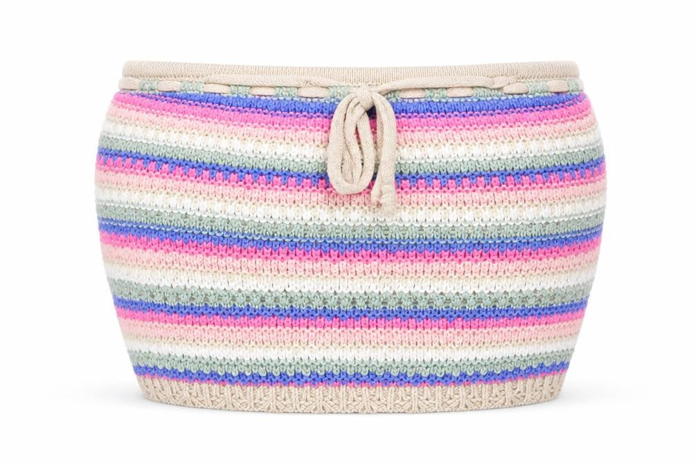 Hollister Women's Multicoloured Striped Knit Strapless Camisole Top XS