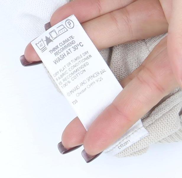 Marks and Spencer Men’s Beige Argyle Sleeveless Knit Vest L