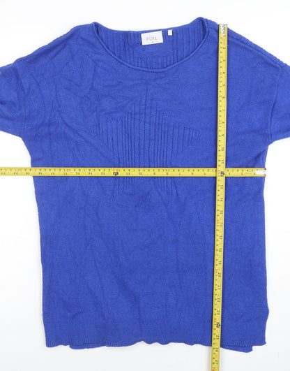 FOIL Women Blue M Pullover Jumper with Star Detail