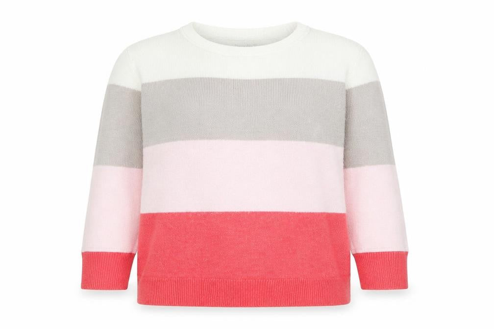 Nutmeg Women’s Multicoloured Striped Crew Neck Pullover Jumper Size 18