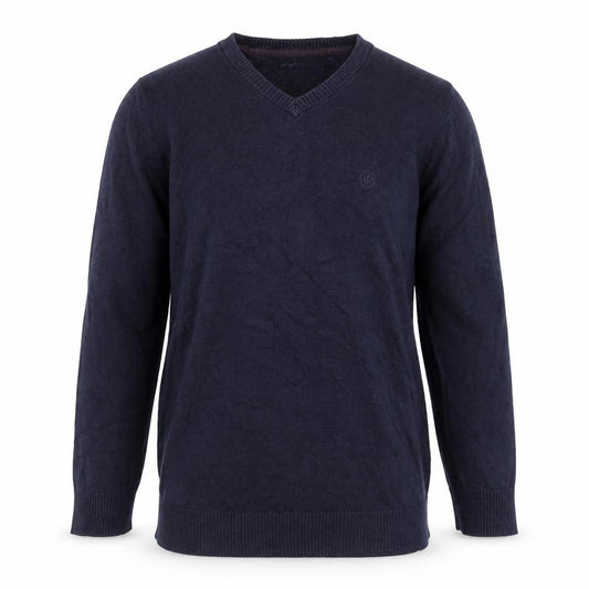 FatFace Men’s Blue Cotton V-Neck Jumper Size S Long Sleeve Classic