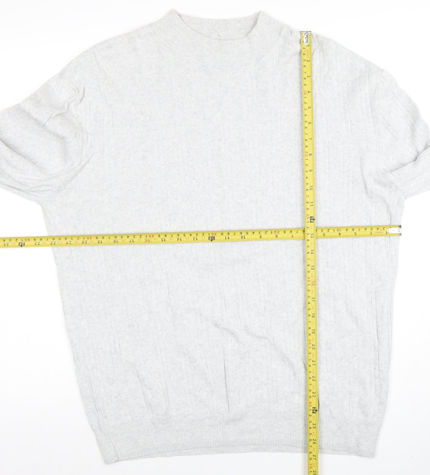 Next Men's Grey Cotton Cashmere XL Crew Neck Jumper