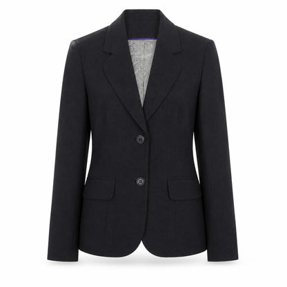 Simon Jersey Women's Black Wool Blend Two-Button Suit Jacket Size 8