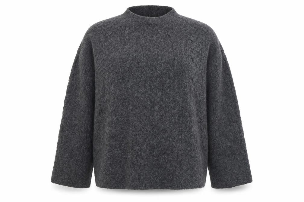 Tu Womens Grey Cable Knit Wool Blend Size 14 Jumper