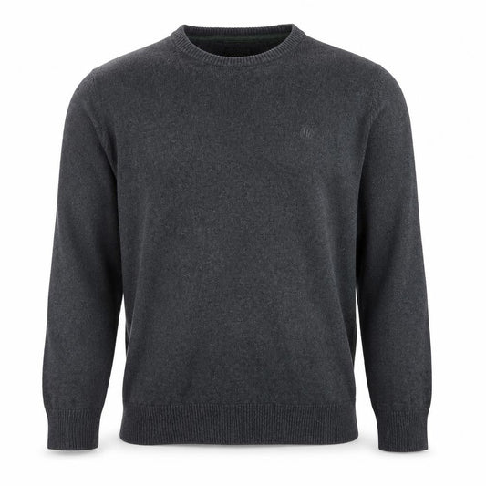 FatFace Men's Grey Cotton Cashmere Crew Neck Jumper Size L