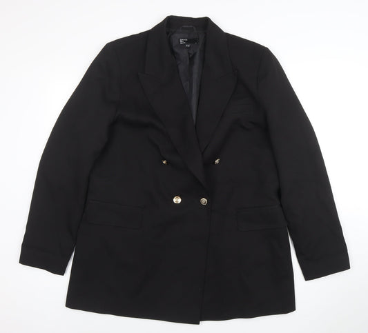 Friends Like These Women Black Size 18 Double-Breasted Blazer