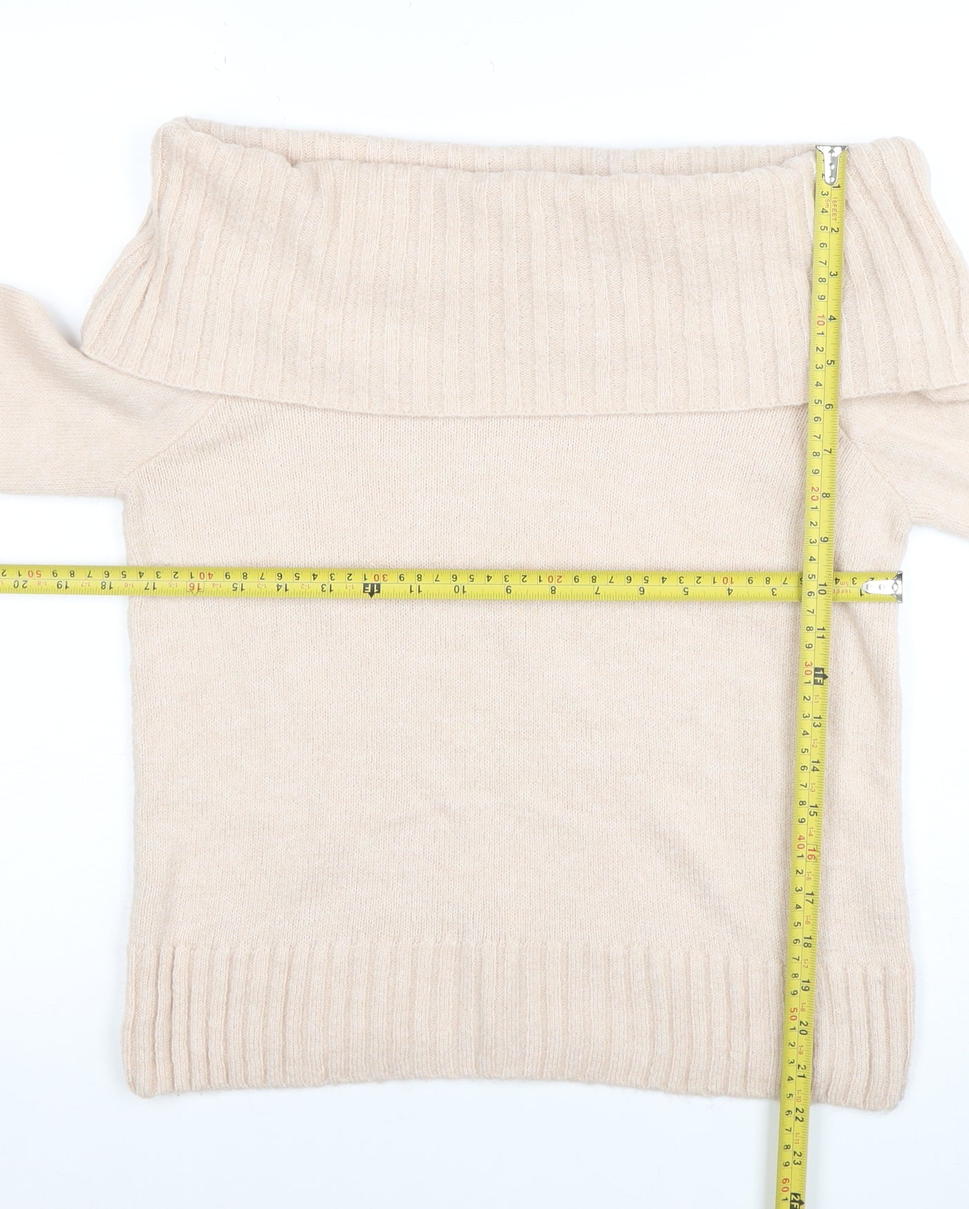 Friends Like These Women Beige Off Shoulder Knit Jumper Size 10