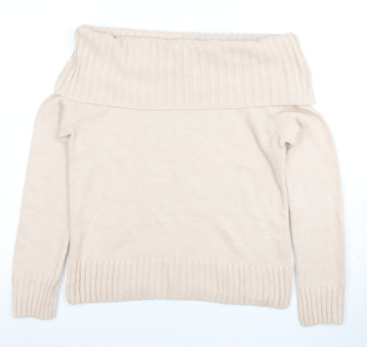 Friends Like These Women Beige Off Shoulder Knit Jumper Size 10