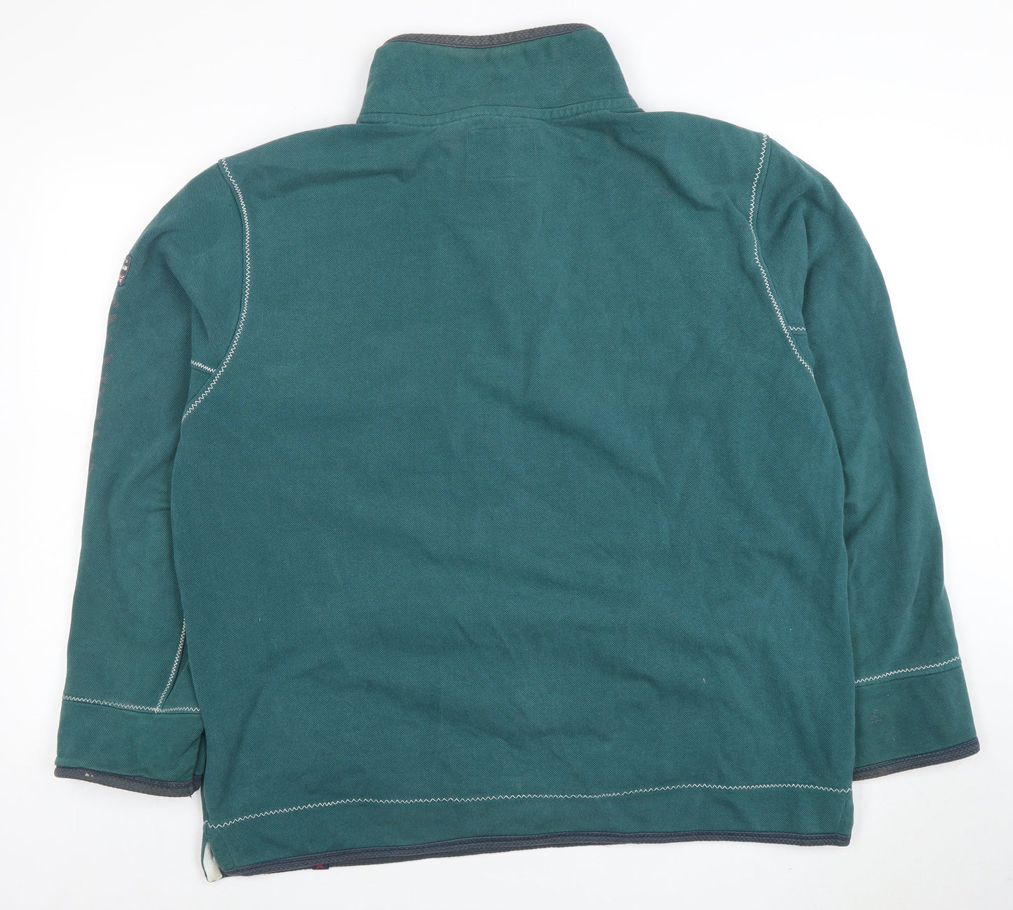 Joe Browns Men's Green 1/4 Zip Quilted Cotton Sweatshirt M