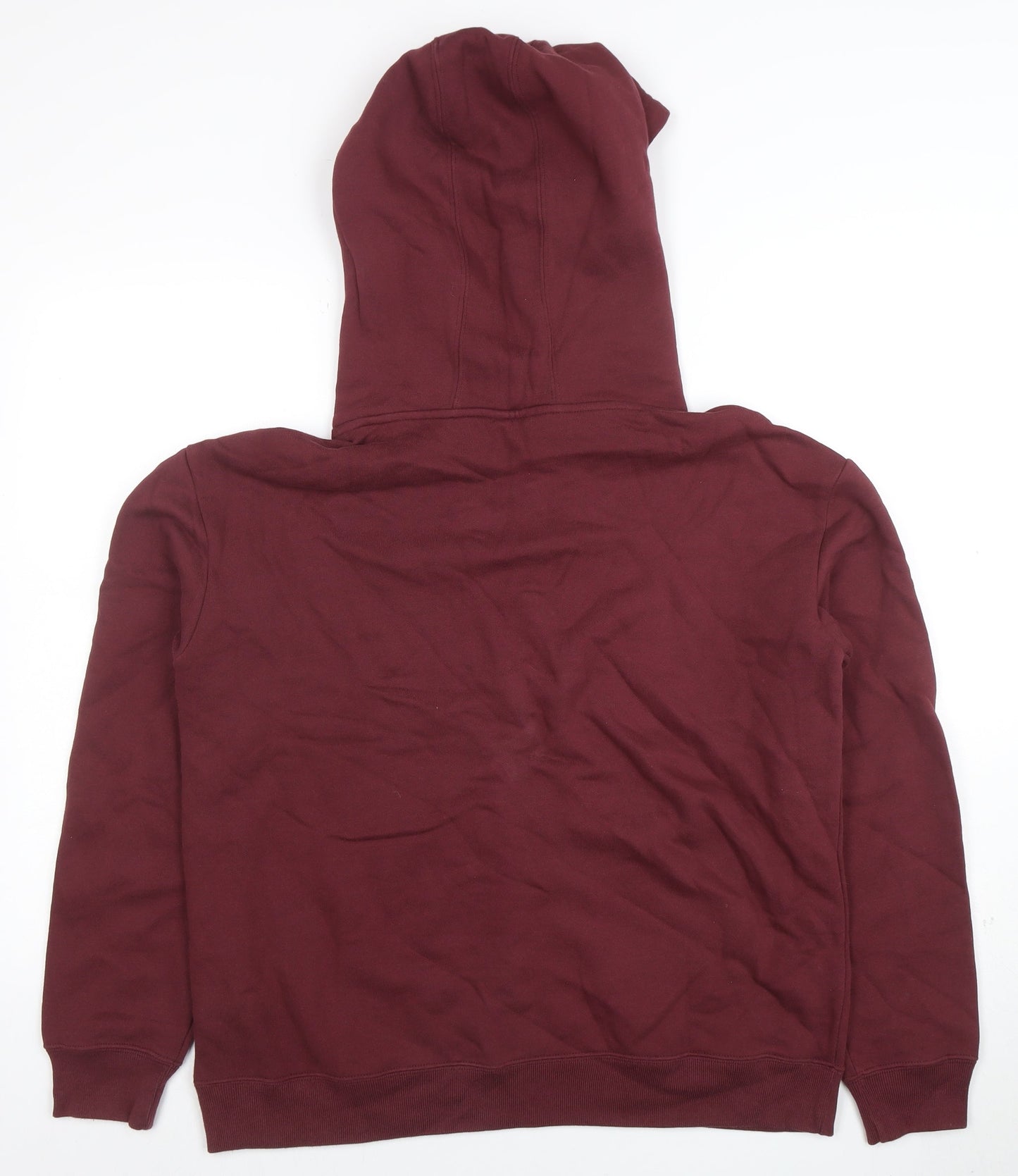 Champion Men’s Red Pullover Hoodie Medium Logo Cotton Sweatshirt