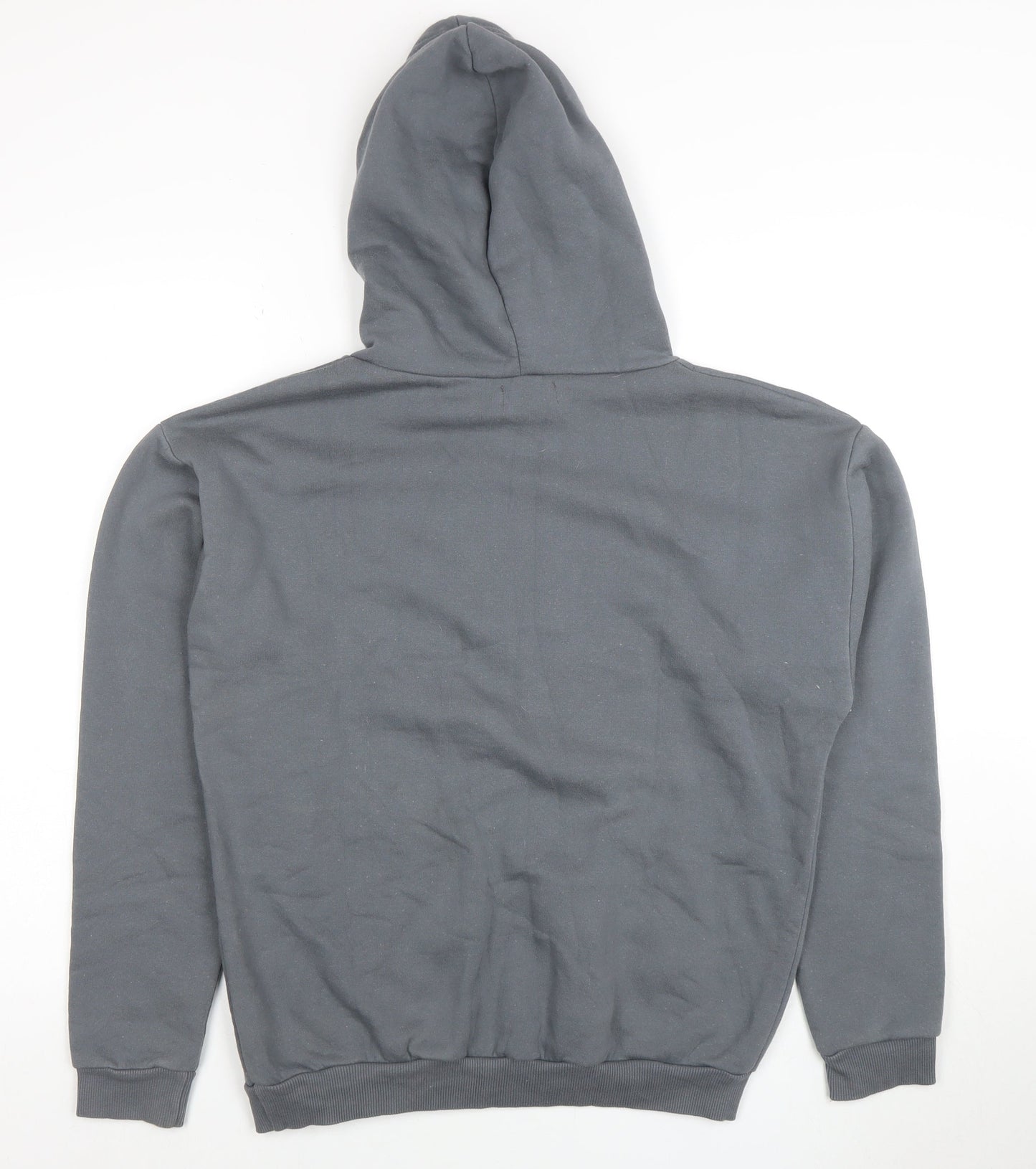 PrettyLittleThing Unisex Grey Pullover Hoodie Size XS Fleece Logo