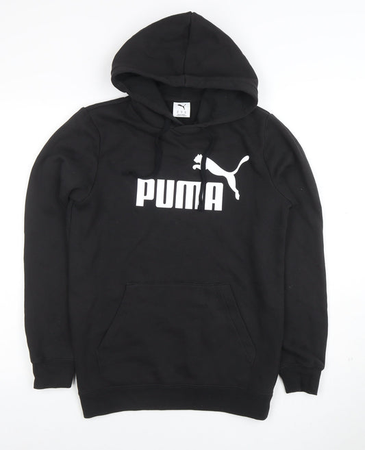 Puma Men's Black XS Pullover Hoodie with Logo Graphic