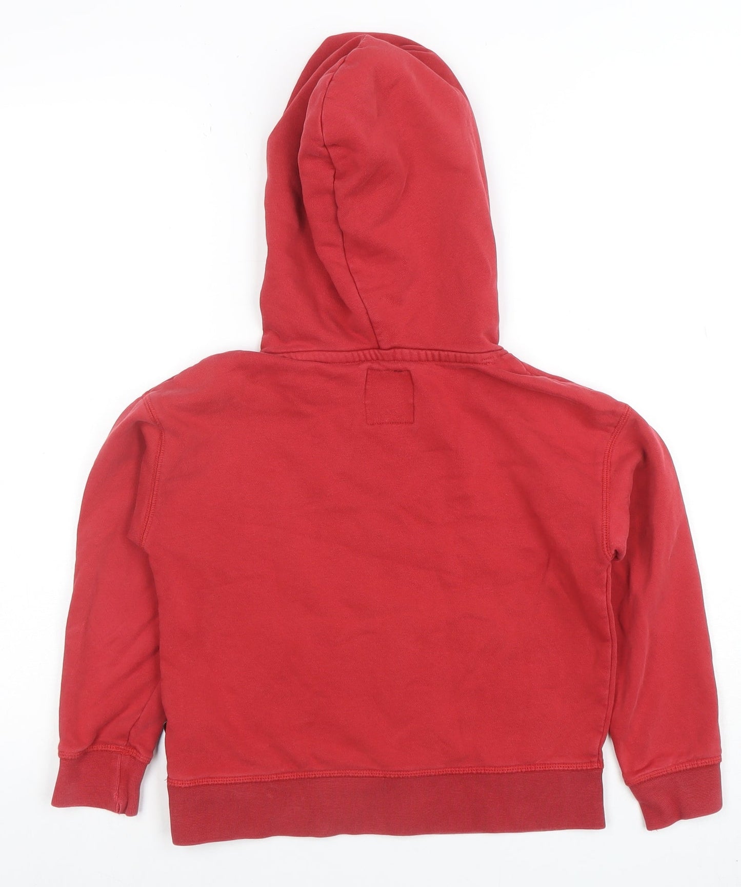 GAP x Disney Boys Red Pullover Hoodie Small Mickey Mouse Logo Cotton Blend