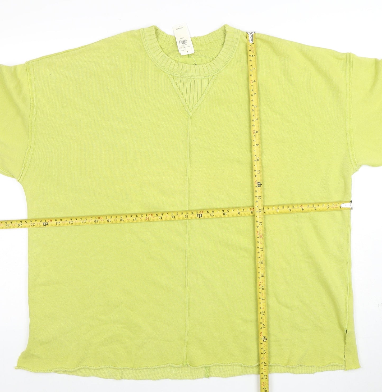 Aerie Womens Green XS Pullover Sweatshirt Crew Neck Graphic Print Cotton