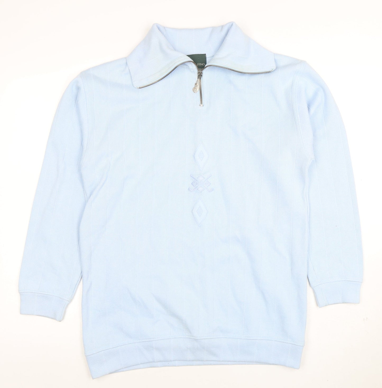 Golfino Men's Blue Cotton Blend 1/2 Zip Golf Jumper Size S