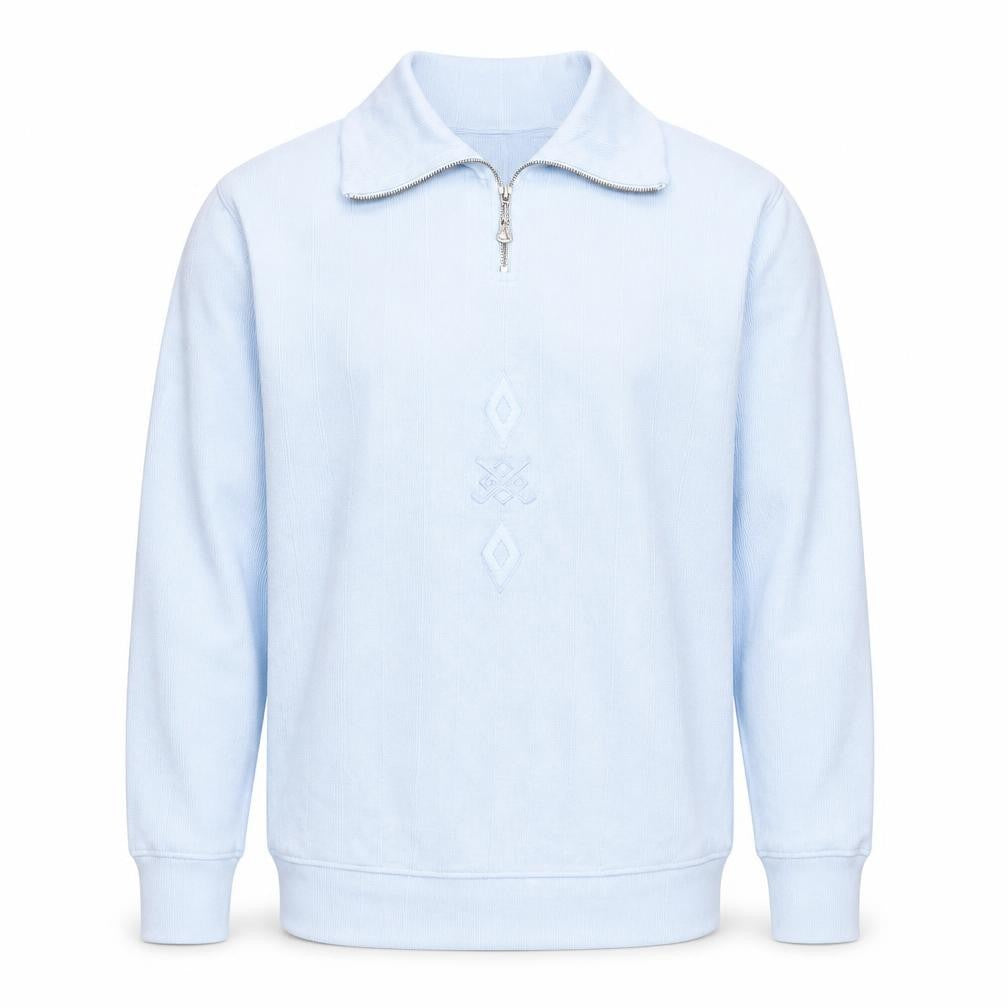 Golfino Men's Blue Cotton Blend 1/2 Zip Golf Jumper Size S