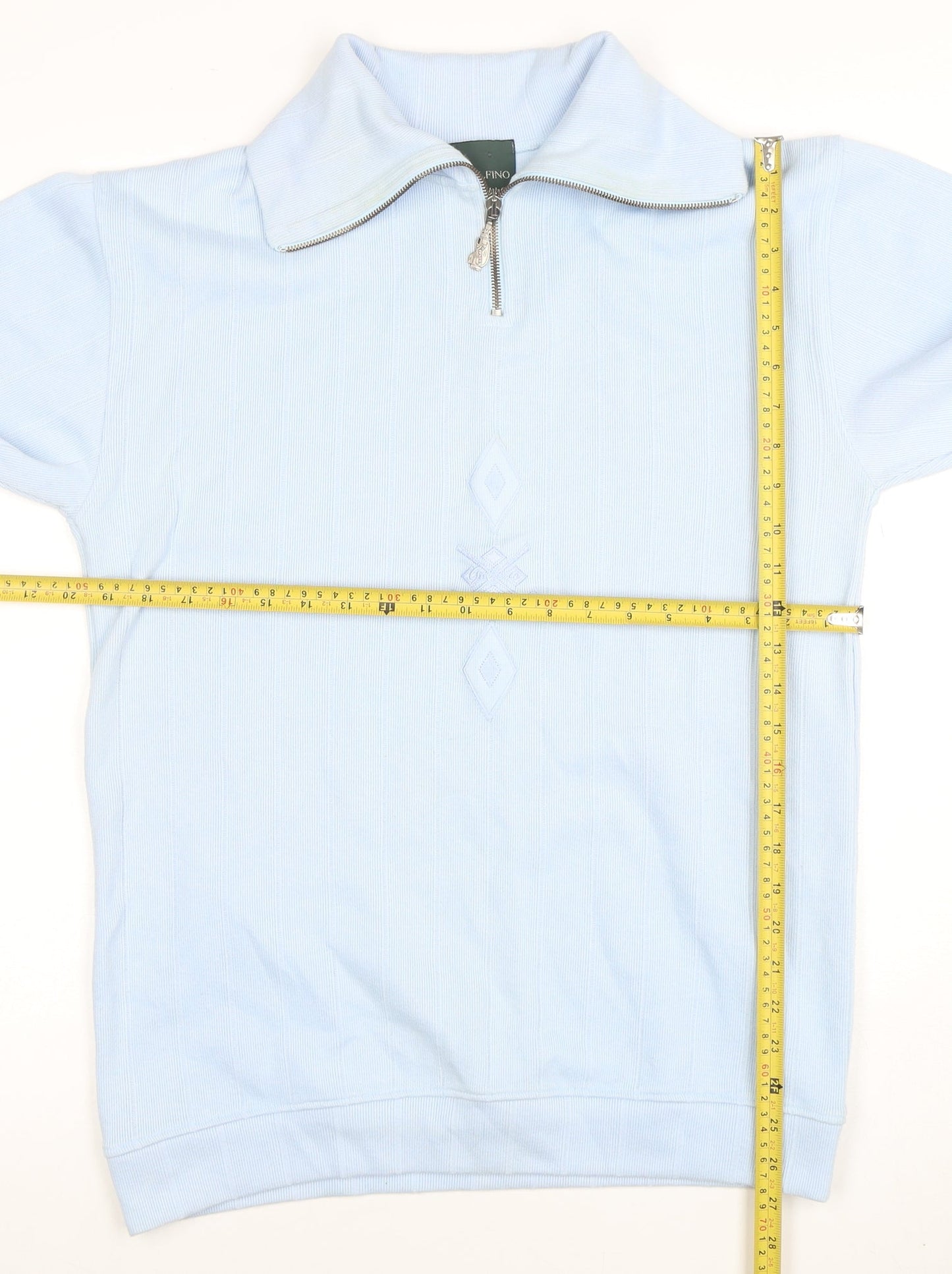 Golfino Men's Blue Cotton Blend 1/2 Zip Golf Jumper Size S