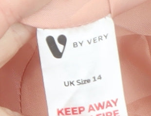 V by Very Women’s Pink Blazer UK 14 Regular Fit Single-Breasted Jacket