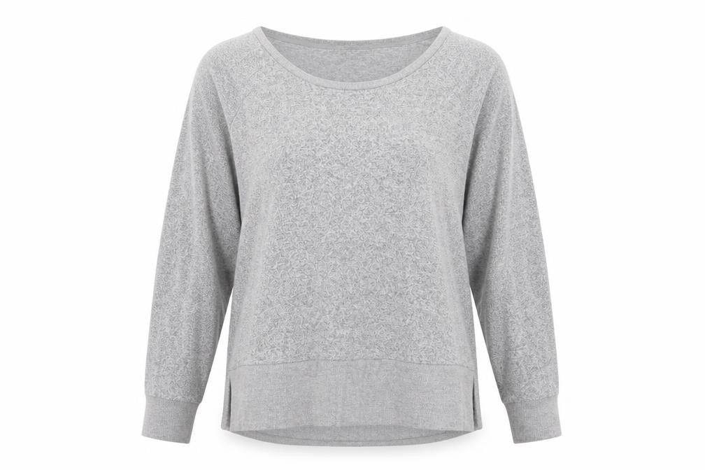 Next Womens Grey Long Sleeve Scoop Neck Jersey Top Size 16