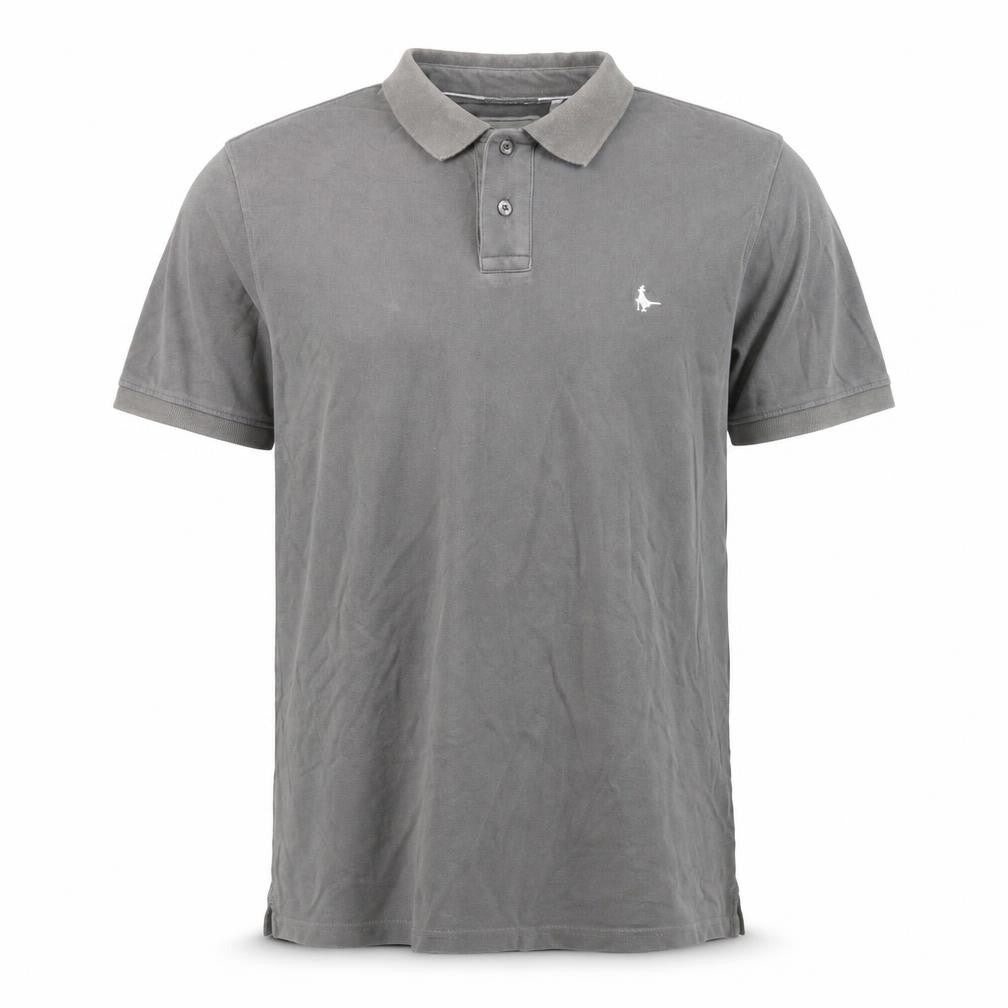 Jack Wills Men's Grey Cotton Polo Shirt L Regular Fit
